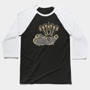 The Gorgeous 1976 Iron Head Motorcycle Engine Baseball T-Shirt